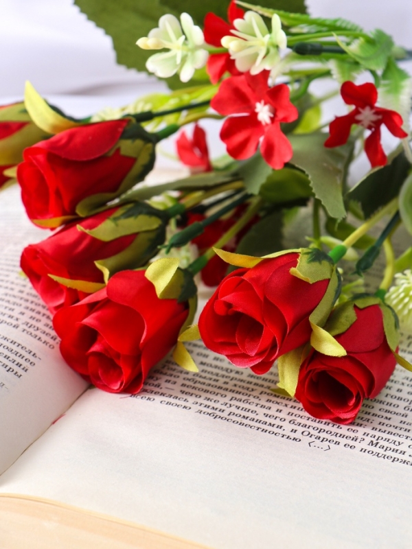 Букет "Роза леди, ассорти" 30 см, микс