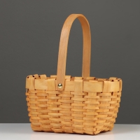 Корзина плетёная, 22&times;16&times;12 см, ручка h=15 см, ива, натуральный цвет