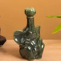 Сосуд для масла &laquo;Слон&raquo;, 10&times;8&times;14 см, керамика, зелёный