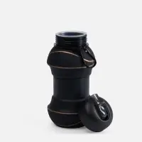 Складная бутылка для воды Basketball Flex, черная