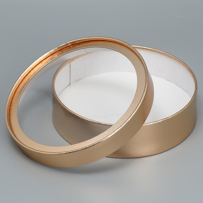 Коробка для макарун, кондитерская упаковка тубус с окном, «Золото» 20 х 20 х 5 см Коробка для макарун, кондитерская упаковка тубус с окном, «Золото» 20 х 20 х 5 см