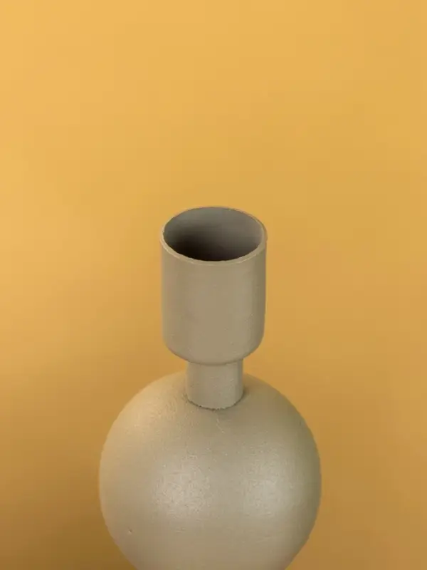 Подсвечник на 1 свечу текстурный "Графитовый" с 3 сферами 10х10х25 см