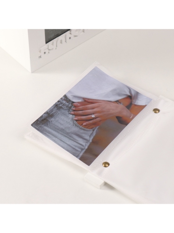 Фотоархив на 96 фото 10х15 см + рамка 10х15 см "Будь рядом" белый 20х15х12 см