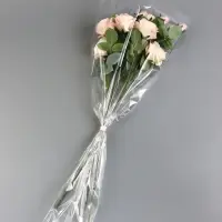 Пакет для цветов, конус, 15+36&times;80 см, прозрачный