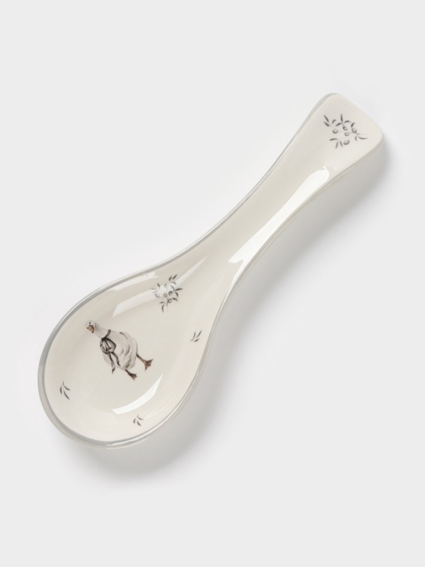 Подставка под ложку Доляна "Гуси" цвет белый 22,3x7,1x2,7 см