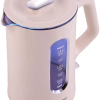 Чайник HYK-G8888 1.5л. 1700Вт кремовый прозрачный