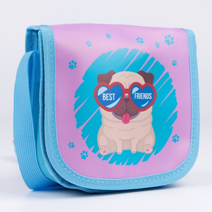 Сумка детская Best friends на клапане, цвет голубой