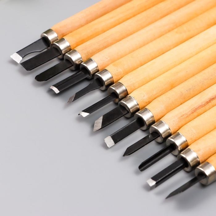 Набор ножей с деревянной ручкой 12 шт 20х17 см