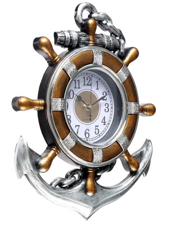 Часы настенные интерьерные &laquo;Якорь&raquo;, плавный ход, 38&times;30 см, d-12.5 см