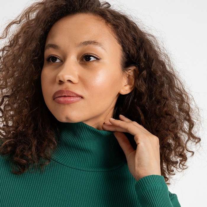 Водолазка женская, цвет тёмно-зелёный размер 44 (S)