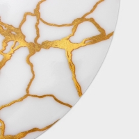 Салфетка сервировочная на стол &laquo;Мрамор&raquo;, d=38 см, цвет белый