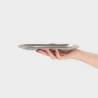 Тарелка овальная 22,8х9х1см, 201 сталь