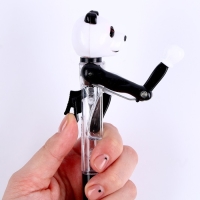 Прикол ручка &laquo;Панда&raquo;, боксёр, светятся глаза