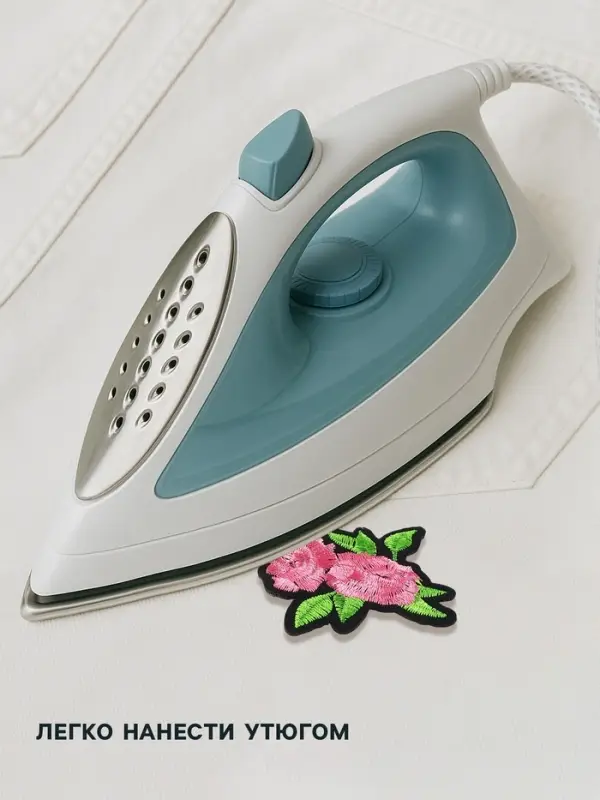 Термоаппликация &laquo;Цветы&raquo;, 7.5&times;5.5 см, разноцветная