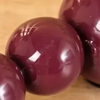 Подсвечник на 3 свечи &laquo;Бусы&raquo;, с 7 сферами, 44&times;8&times;8 см, баклажановый