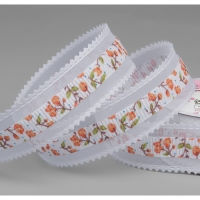 Лента декоративная &laquo;Розы&raquo;, 25 мм, 9 &plusmn; 0,5 м, цвет белый №10