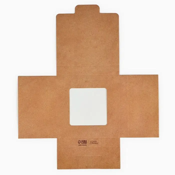 Коробка для шоколада квадратная &laquo;Крафт&raquo;, 10.2 х 10.2 х 1.4 см