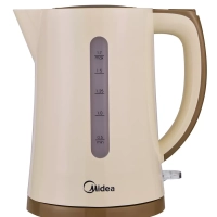 Чайник электрический MK-8091, пластик, 1.7 л,фильтр, бежевый