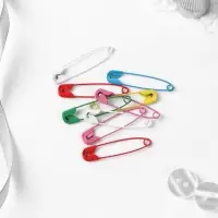 Булавки английские, 37 мм, 10 шт., цвет разноцветный