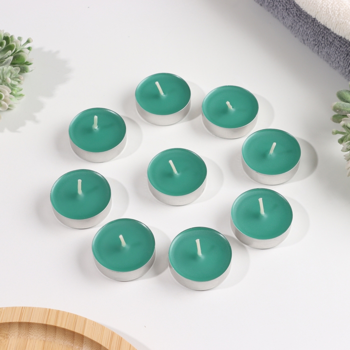 Набор чайных свечей ароматических Набор чайных свечей ароматических "Хвойная иголка", 9 штук