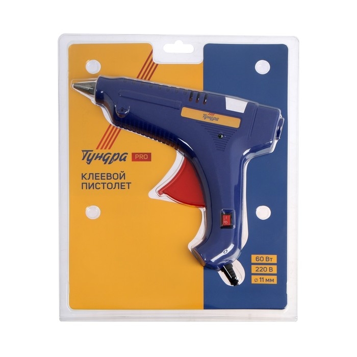Клеевой пистолет ТУНДРА ВДОМ, 60 Вт, 220 В, выключатель, индикатор, антикапля, 1.2 м, 11 мм Клеевой пистолет ТУНДРА ВДОМ, 60 Вт, 220 В, выключатель, индикатор, антикапля, 1.2 м, 11 мм