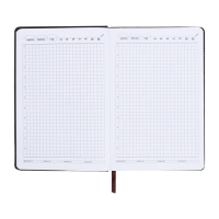 Ежедневник недатированный, А5, 140л, клетка, обл.кожзам, Синий Ежедневник недатированный, А5, 140л, клетка, обл.кожзам, Синий