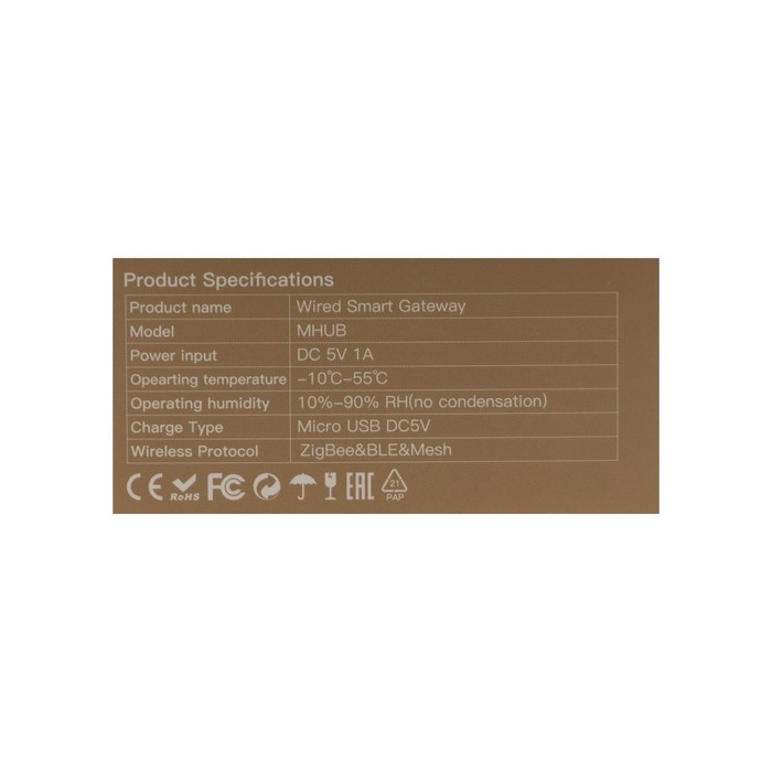 Хаб для умного дома MOES MHUB, ZigBee, LAN, Wi-Fi, до 128 устройств, удаленное управление Хаб для умного дома MOES MHUB, ZigBee, LAN, Wi-Fi, до 128 устройств, удаленное управление