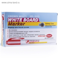 Маркер для белых досок 2.0 мм, Crown Multi Board Slim, пулевидный, красный