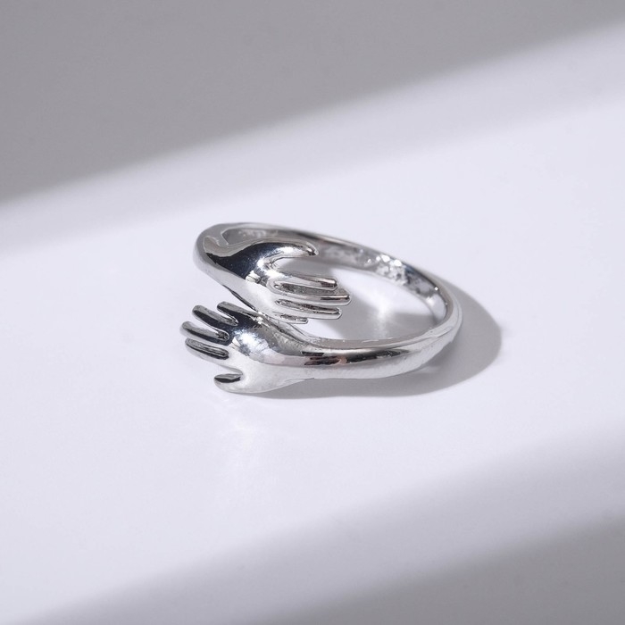 Кольцо «Объятие», цвет серебро, безразмерное Кольцо «Объятие», цвет серебро, безразмерное