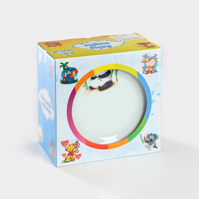 Набор детской фарфоровой посуды &laquo;Панда&raquo;, 3 предмета