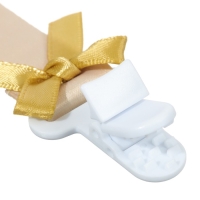 Подарочный набор новогодний: соска-пустышка ортодонт., +6 мес., и держатель на ленте &laquo;Наше счастье&raquo;, подарочная упаковка