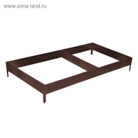 Грядка оцинкованная, 390 &times; 100 &times; 15 см, коричневая, Greengo