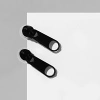 Серьги эмаль «Замочек» собачка, цвет матовый чёрный Серьги эмаль «Замочек» собачка, цвет матовый чёрный