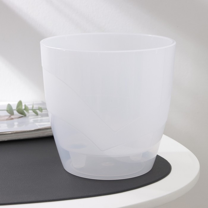 Кашпо для цветов со вставкой &laquo;Грация&raquo;, 2,8 л, прозрачный