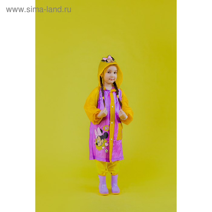 Дождевик детский, размер M, 100-110 см , Минни Маус