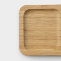 Менажница Striata, 2 секции, 17&times;9,5 см, цвет бежевый