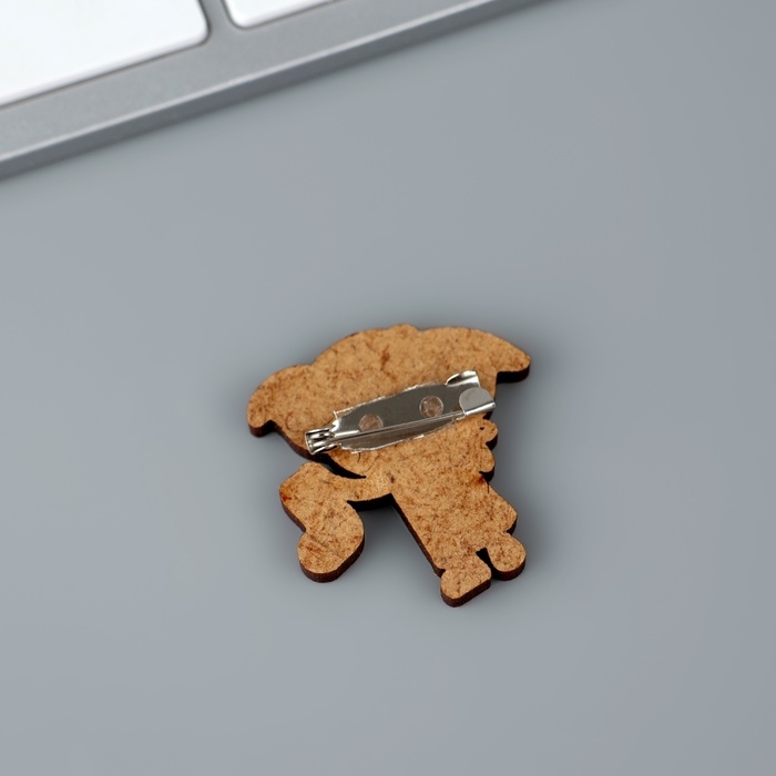 Значок деревянный &laquo;Запах свободы&raquo;, 3,4 х 3,3 см