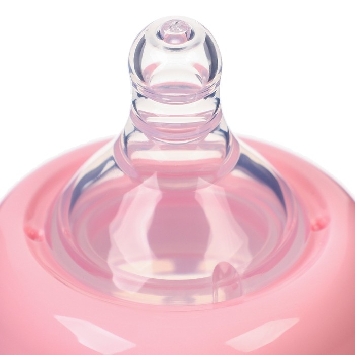 Бутылочка для кормления, ШГ &Oslash;50мм,300 мл, +6мес., цвет розовый