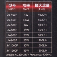 Фильтр внутренний JINGYE JY-450F, 450 л/ч, 4,5 Вт Фильтр внутренний JINGYE JY-450F, 450 л/ч, 4,5 Вт