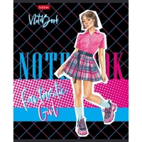 Тетрадь 60 листов в клетку, Zoomer-girl, обложка мелованный картон, блок офсет 65г/м2, 5 видов, МИКС