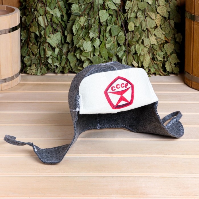 Шапка - ушанка для бани Шапка - ушанка для бани "СССР"