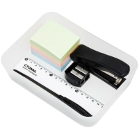 Лоток для канцелярских принадлежностей Стамм, 13 х 17.8 х 4,4 см, пластиковый, прозрачный Лоток для канцелярских принадлежностей Стамм, 13 х 17.8 х 4,4 см, пластиковый, прозрачный