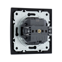 Розетка одноместная TOT Elegant, 16 А, скрытая, с з/к, черная Розетка одноместная TOT Elegant, 16 А, скрытая, с з/к, черная