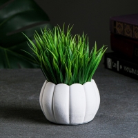 Кашпо "Тыква" белый, 0 15 л / 8,5х6х8,5см Кашпо "Тыква" белый, 0 15 л / 8,5х6х8,5см