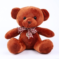 Мягкая игрушка &laquo;Мишка&raquo;, с бантиком, 18 см, цвет коричневый