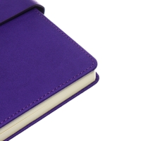 Ежедневник недатированный А5, 140л, клетка, к/зам, с ручкой, в подар. короб., Фиолетовый