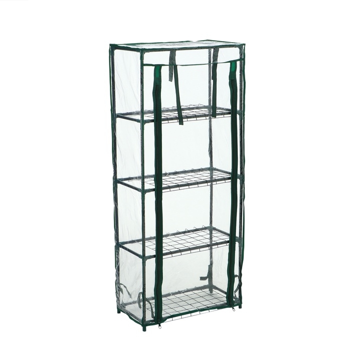 Парник-стеллаж 4 полки (сетка) 46*24*105 см, пвх пленка, мет. труба d-12 мм Парник-стеллаж 4 полки (сетка) 46*24*105 см, пвх пленка, мет. труба d-12 мм