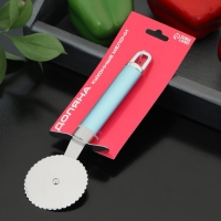 Нож для пиццы и теста Доляна Lаgооnа, 19 см, нержавеющая сталь, цвет голубой Нож для пиццы и теста Доляна Lаgооnа, 19 см, нержавеющая сталь, цвет голубой