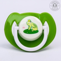 Соска - пустышка силиконовая ортодонтическая «Лягушка», от 6 мес., с колпачком, цвет зеленый Соска - пустышка силиконовая ортодонтическая «Лягушка», от 6 мес., с колпачком, цвет зеленый