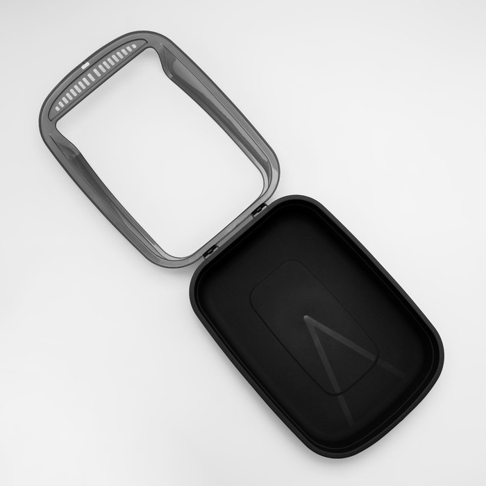 Туалет с прозрачными бортами с совком и фильтром, 50 х 34 х 18 см, чёрный Туалет с прозрачными бортами с совком и фильтром, 50 х 34 х 18 см, чёрный